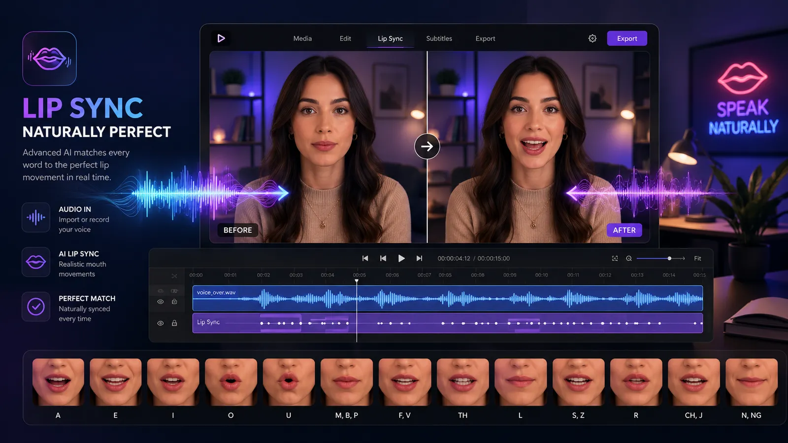 AI Lippensynchronisation