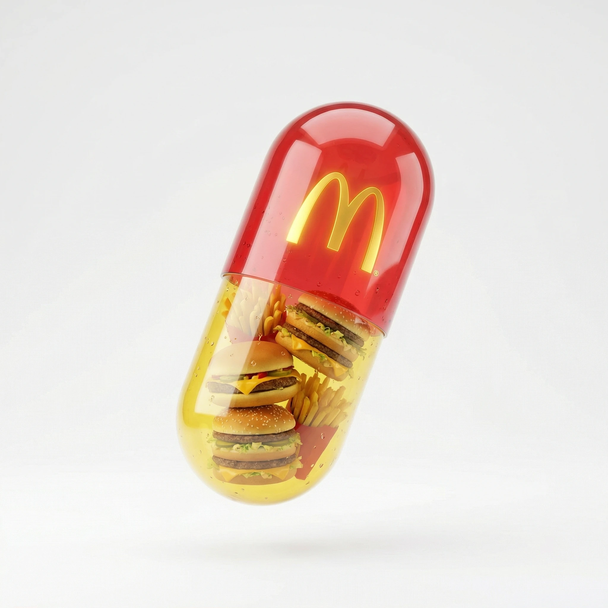 A creative advertisement showing a giant transpare