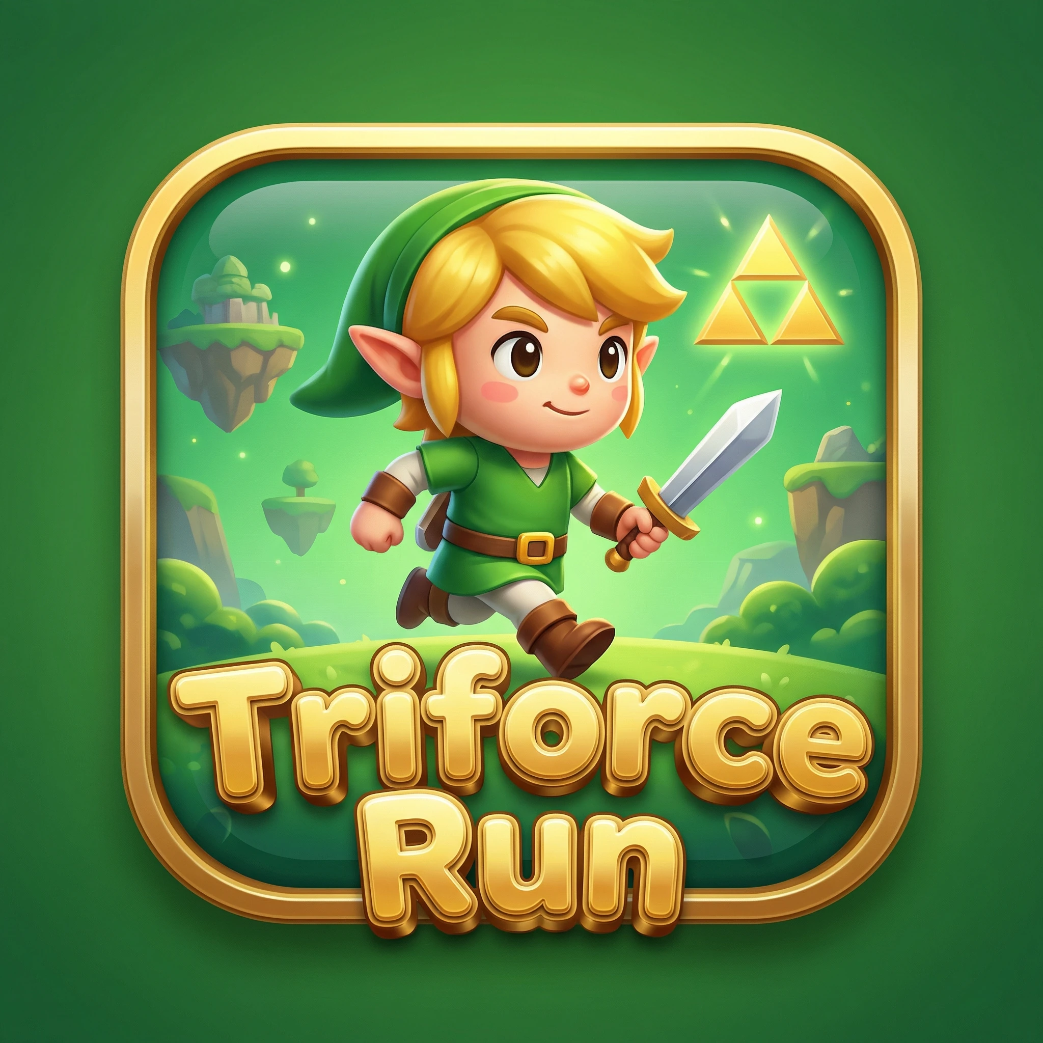 A 3D game app icon for a mobile adventure game cal