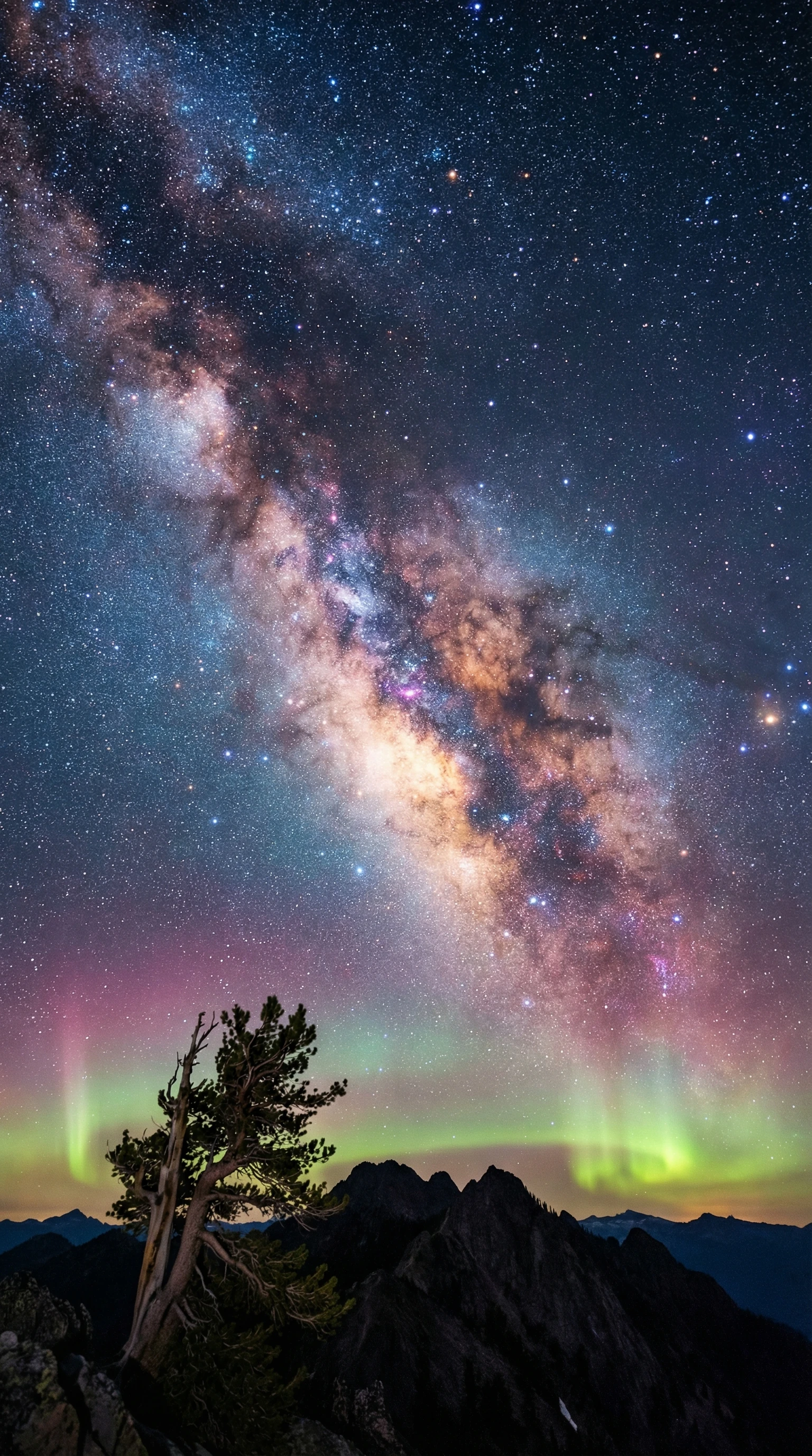 A breathtaking vertical composition of the Milky W