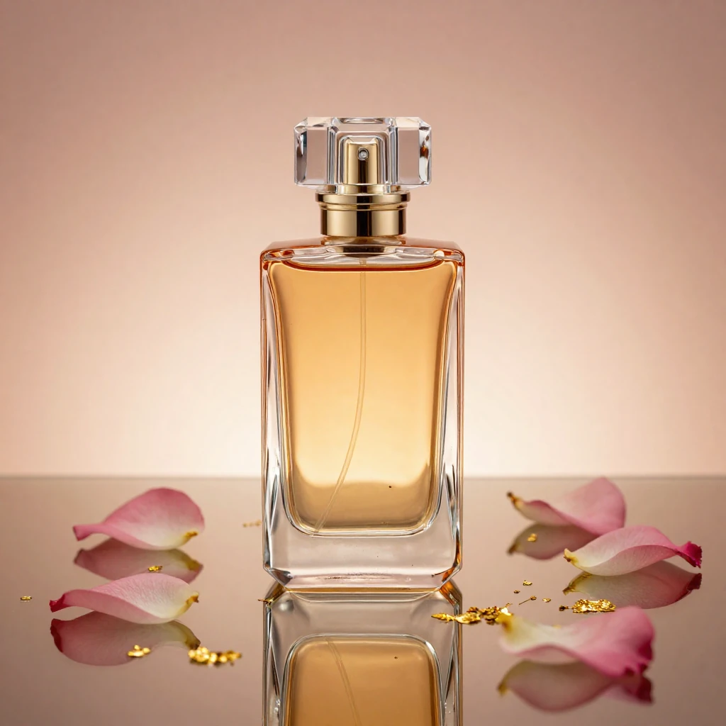 An elegant perfume bottle with Art Deco crystal de