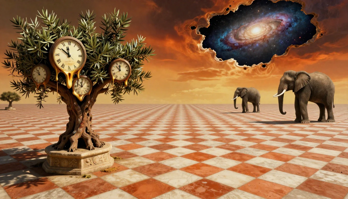 Surrealist landscape inspired by Salvador Dali. Ch